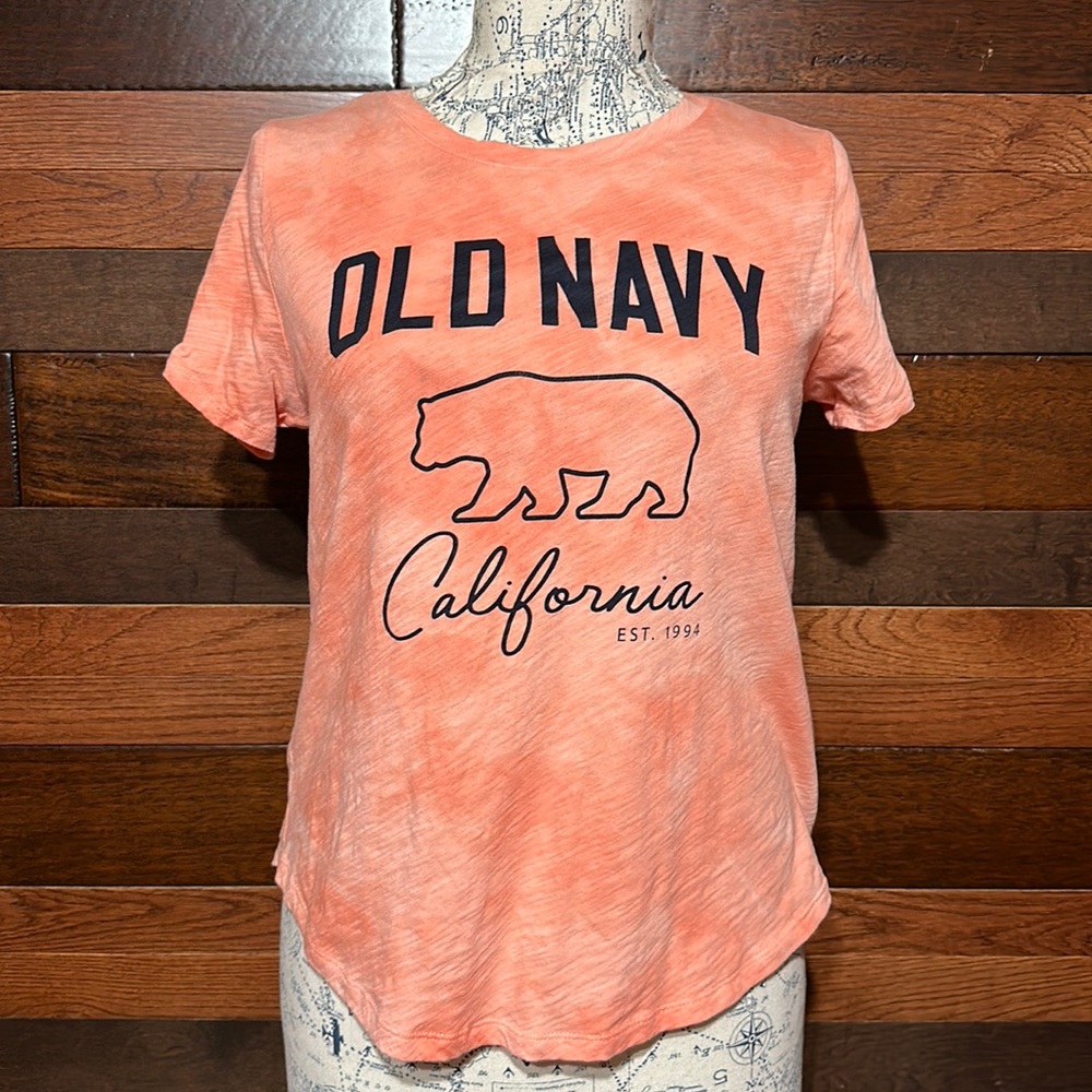 Old Navy Crew Neck Short Sleeve Graphic Tie Dye Tee Shirt